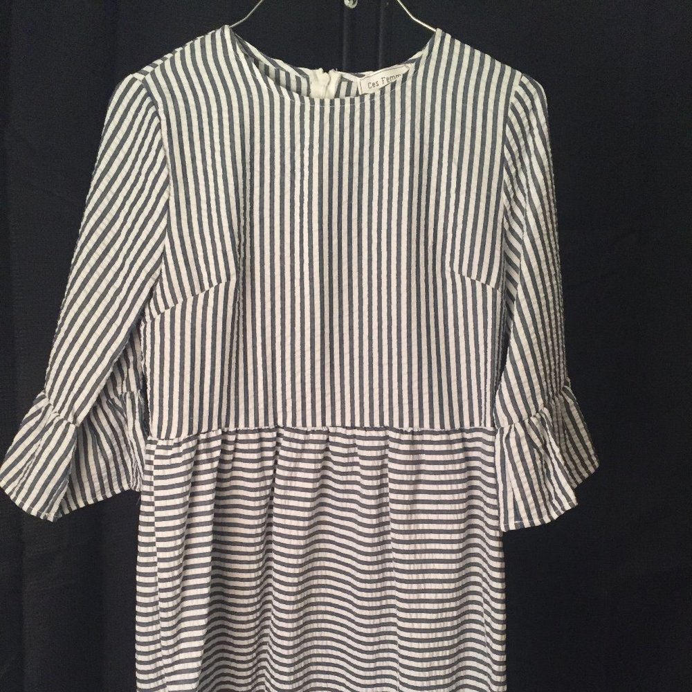 White & Anchor Grey Dress